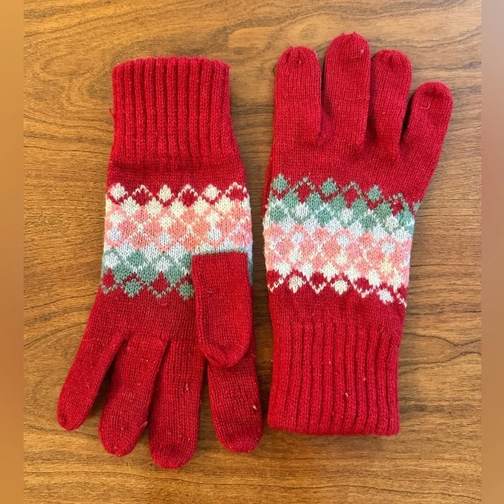 Y2K Angora/lambswool Berkshire Fashions 2001 Fair Isle Gloves – Ladies Christmas